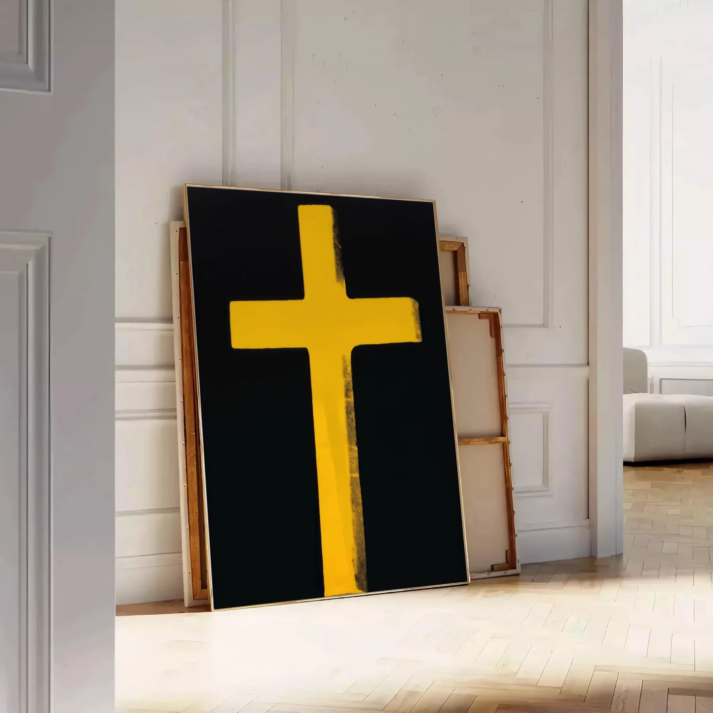 captivating Lord Cross poster exquisite piece popular art vibrant orange sleek gray hues wall thoughtful gift artwork elegance space sizes A4 cm A0