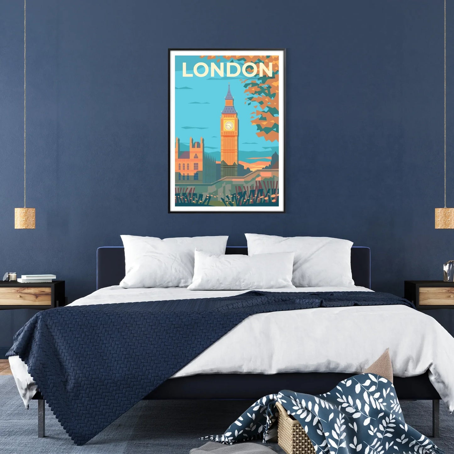 charm London stunning travel poster elegant brown gray tones exquisite artwork perfect wall art gift enthusiast space sizes A4 A0 decor